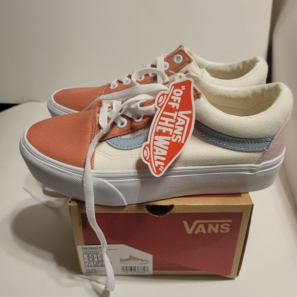 Vans Old Skool Pastel Twill Platform Women Shoes - Picture 11 of 16